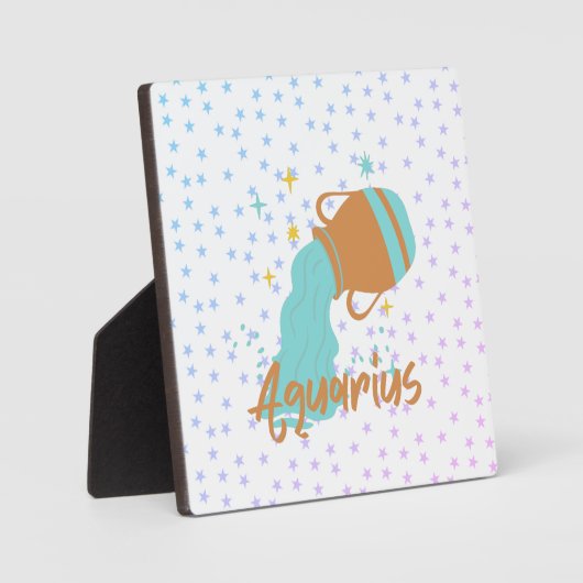 Aquarius Wasserträger Zodiac Tabletop Fotoplatte (Vorderseite)