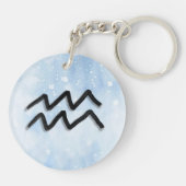 Aquarius Water Bearer Beautiful Woman Astrology  Schlüsselanhänger (Rückseite)