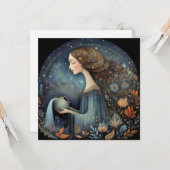 Aquarius Water Bearer Zodiac Astrology Birthday Karte (Vorderseite/Rückseite Beispiel)