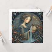 Aquarius Water Bearer Zodiac Celestial Birthday Karte (Vorderseite/Rückseite Beispiel)