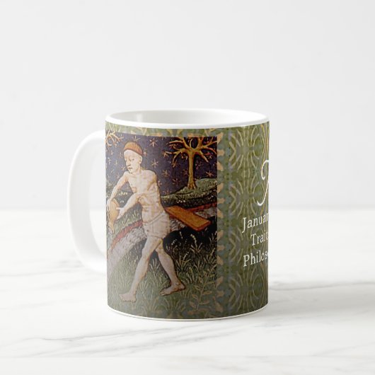 Aquarius Water Bearer Zodiac Sign Geburtstagsparty Kaffeetasse (Vorderseite Links)