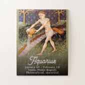 Aquarius Water Bearer Zodiac Sign Geburtstagsparty Puzzle (Vertikal)