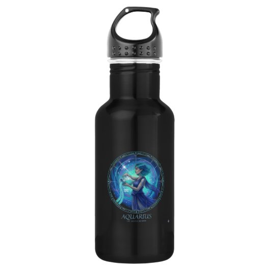 Aquarius Water Bottle Edelstahlflasche (Vorderseite)