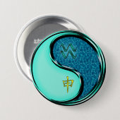 Aquarius & Water Monkey Button (Vorne & Hinten)