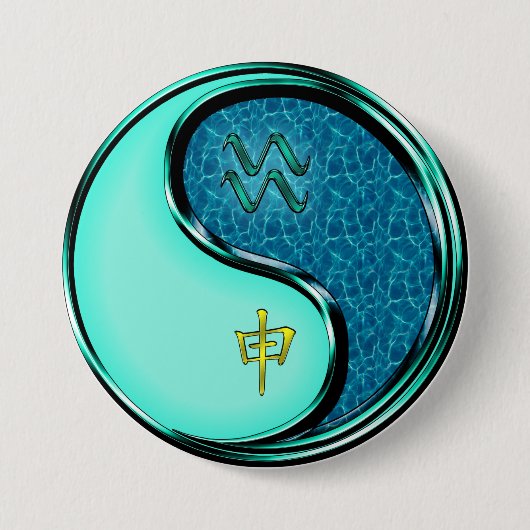 Aquarius & Water Monkey Button (Vorderseite)