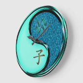 Aquarius & Water Rat Große Wanduhr (Winkel)