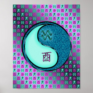 Aquarius & Water-Rooster Poster