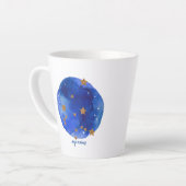 Aquarius Watercolor Night Sky Constellation Zodiac Milchtasse (Linke Ecke)