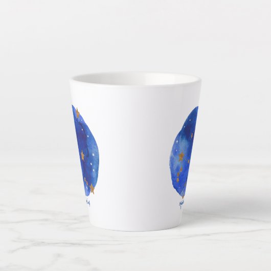 Aquarius Watercolor Night Sky Constellation Zodiac Milchtasse (Vorderseite)