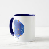 Aquarius Watercolor Night Sky Constellation Zodiac Tasse (Vorderseite Links)