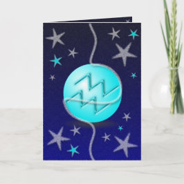 Aquarius Weihnachtskarte. Feiertagskarte
