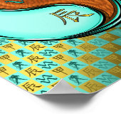 Aquarius & Wood Dragon Poster (Ecke)