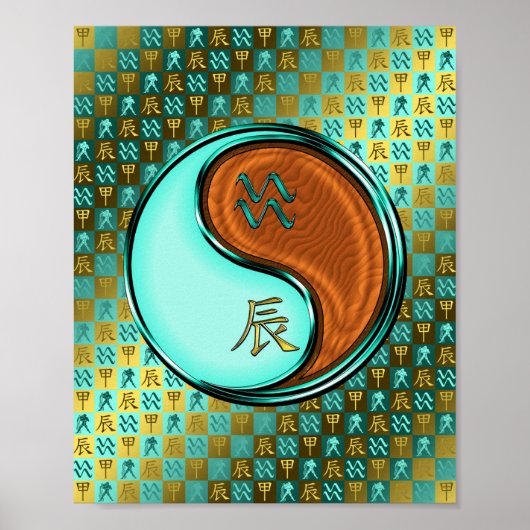 Aquarius & Wood Dragon Poster (Vorne)