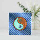 Aquarius & Wood Ox Karte (Stehend Vorderseite)