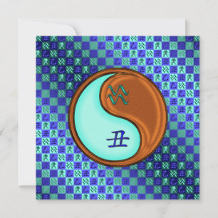 Aquarius & Wood Ox Karte