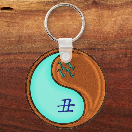 Aquarius & Wood Ox Schlüsselanhänger (Vorderseite)