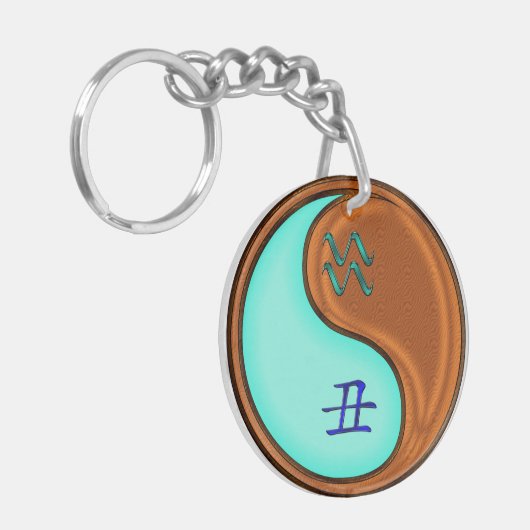 Aquarius & Wood Ox Schlüsselanhänger (Vorderseite links)