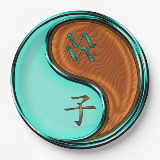 Aquarius & Wood Rat Pappteller (Vorderseite)