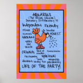 Aquarius Worcloudposter Poster (Vorne)