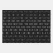 Aquarius Wrapping Paper Flat Sheet Set 3 Geschenkpapier Set (Vorderseite 2)