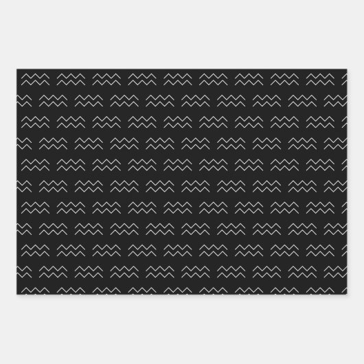 Aquarius Wrapping Paper Flat Sheet Set 3 Geschenkpapier Set (Vorderseite 2)