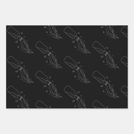 Aquarius Wrapping Paper Flat Sheet Set 3 Geschenkpapier Set (Vorderseite)