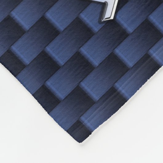 Aquarius-Zeichen auf blauem Kohlenstofffaserstil Fleecedecke (Ecke)