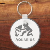 Aquarius-Zeichen des Zodiac-Designs Schlüsselanhänger (Rückseite)