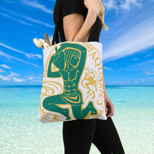 Aquarius-Zeichen des Zodiaks auf Tasche