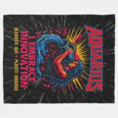 Aquarius Zodiac 80's Rock Band Inspiriert Astrolog Fleecedecke (Vorderseite (Horizontal))