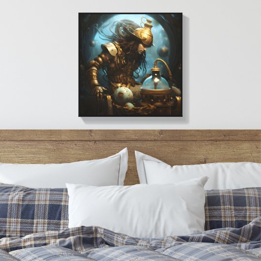 Aquarius Zodiac Art Canvas Leinwanddruck (Insitu (Schlafzimmer))