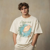 Aquarius Zodiac, Astrologie Botanisch, floral T-Shirt