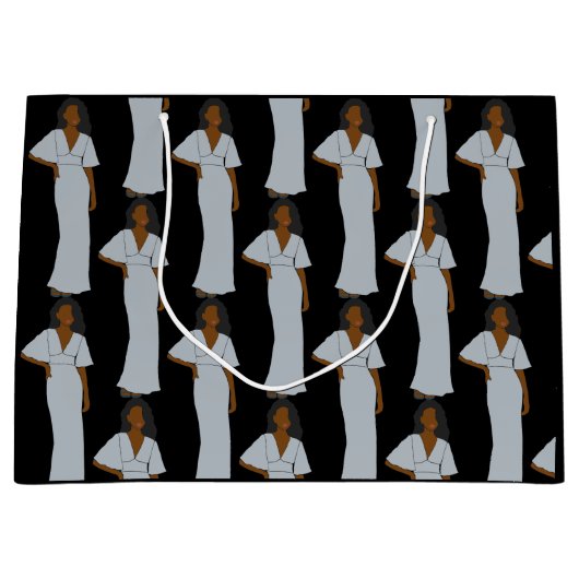 Aquarius Zodiac Astrologie Elegantes Schwarzes Mee Große Geschenktüte (Vorderseite)