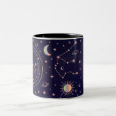 Aquarius Zodiac Astrologische Zweifarbige Tasse (Mittel)