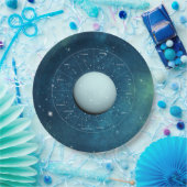 Aquarius Zodiac Astrologisches Zeichen - Planet Ur Pappteller (Party)