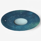 Aquarius Zodiac Astrologisches Zeichen - Planet Ur Pappteller (Schrägansicht)