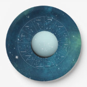 Aquarius Zodiac Astrologisches Zeichen - Planet Ur Pappteller (Vorderseite)