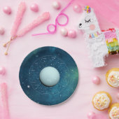 Aquarius Zodiac Astrologisches Zeichen - Planet Ur Pappteller (Party)