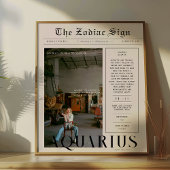 Aquarius | Zodiac Astrology Foto Newspapier Poster