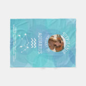 Aquarius Zodiac Astrology Sign Photo Birthdate Fleecedecke (Vorderseite (Horizontal))