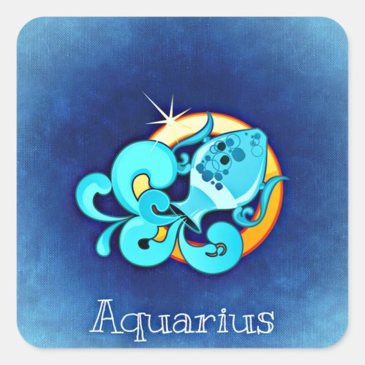 Aquarius zodiac Aufkleber (Vorderseite)