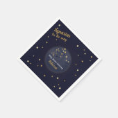 Aquarius zodiac Babydusche Serviette (Ecke)