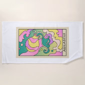 Aquarius Zodiac Beach Handtuch (Vorderseite)