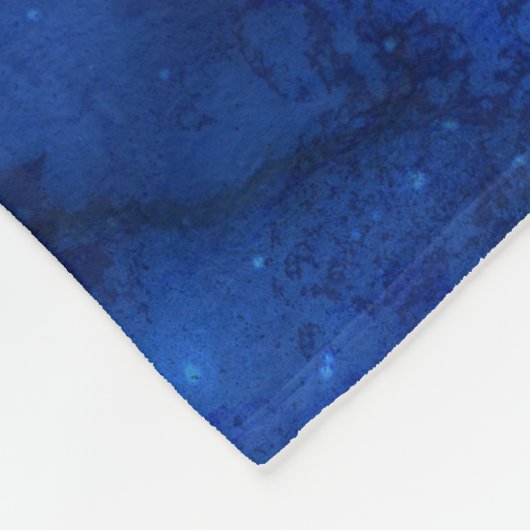 Aquarius Zodiac Blue Galaxy Monogram Fleecedecke (Ecke)