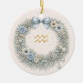 Aquarius Zodiac Christmas Ornament – Celestial Win (Vorne)