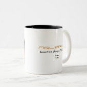 Aquarius Zodiac Coffee Tasse Retro Design (VorderseiteRechts)