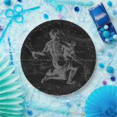 Aquarius Zodiac Constellation Gravur Hevelius Pappteller (Party)