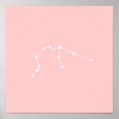 Aquarius Zodiac Constellation Modernes Rosa Poster (Vorne)