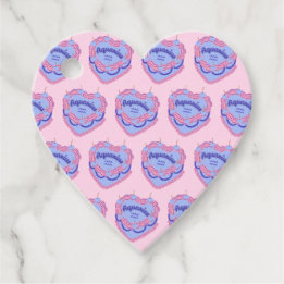 Aquarius Zodiac Coquette Herz Geburtstagskuchen Geschenkanhänger