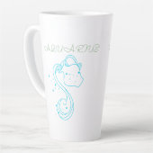 Aquarius Zodiac Design - Einzigartige Astrologie K Milchtasse (Linke Ecke)